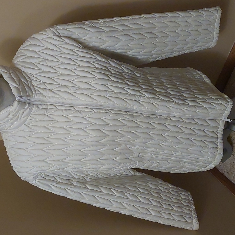 White Quilted Jacket by Riflessi